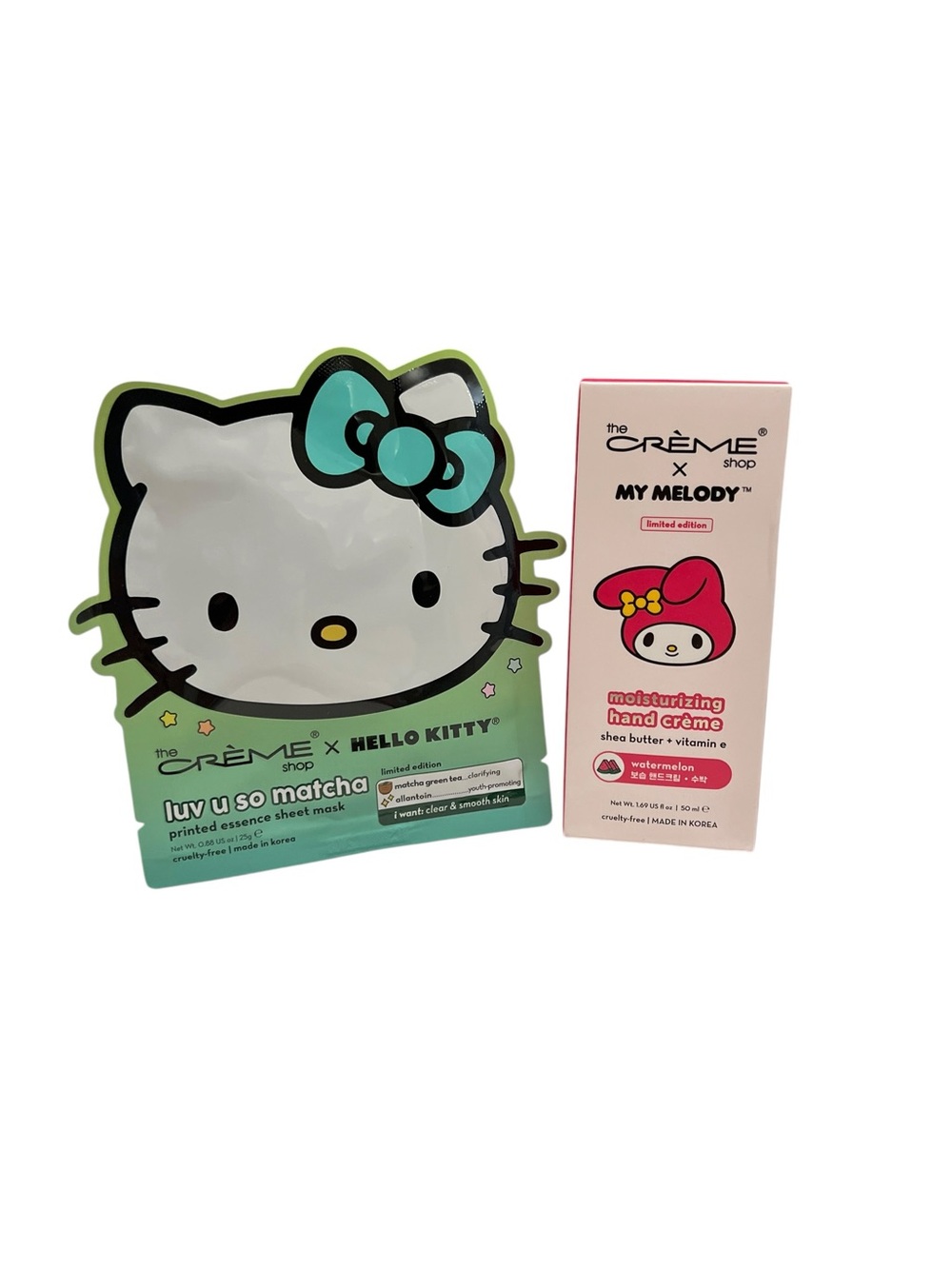 The Crème Shop x Hello Kitty & My Melody Sanrio Skincare Duo
